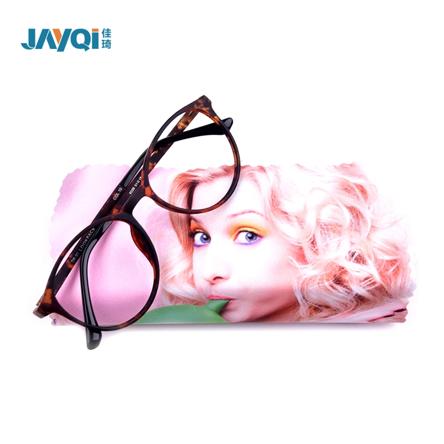 Лидер продаж 2022 от JAYQI, салфетка из микрофибры для оптических линз с пользовательским логотипом, салфетка для очистки солнцезащитных очков