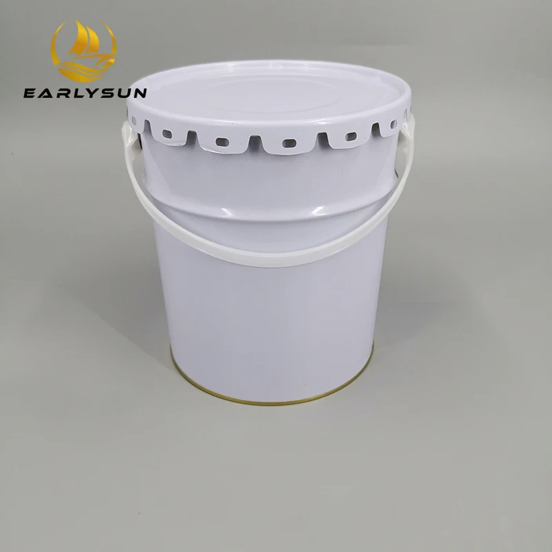 Cute Shape 5 Liter Metal Bucket Metal Tin Pail With Flower Lid And Plastic Handle