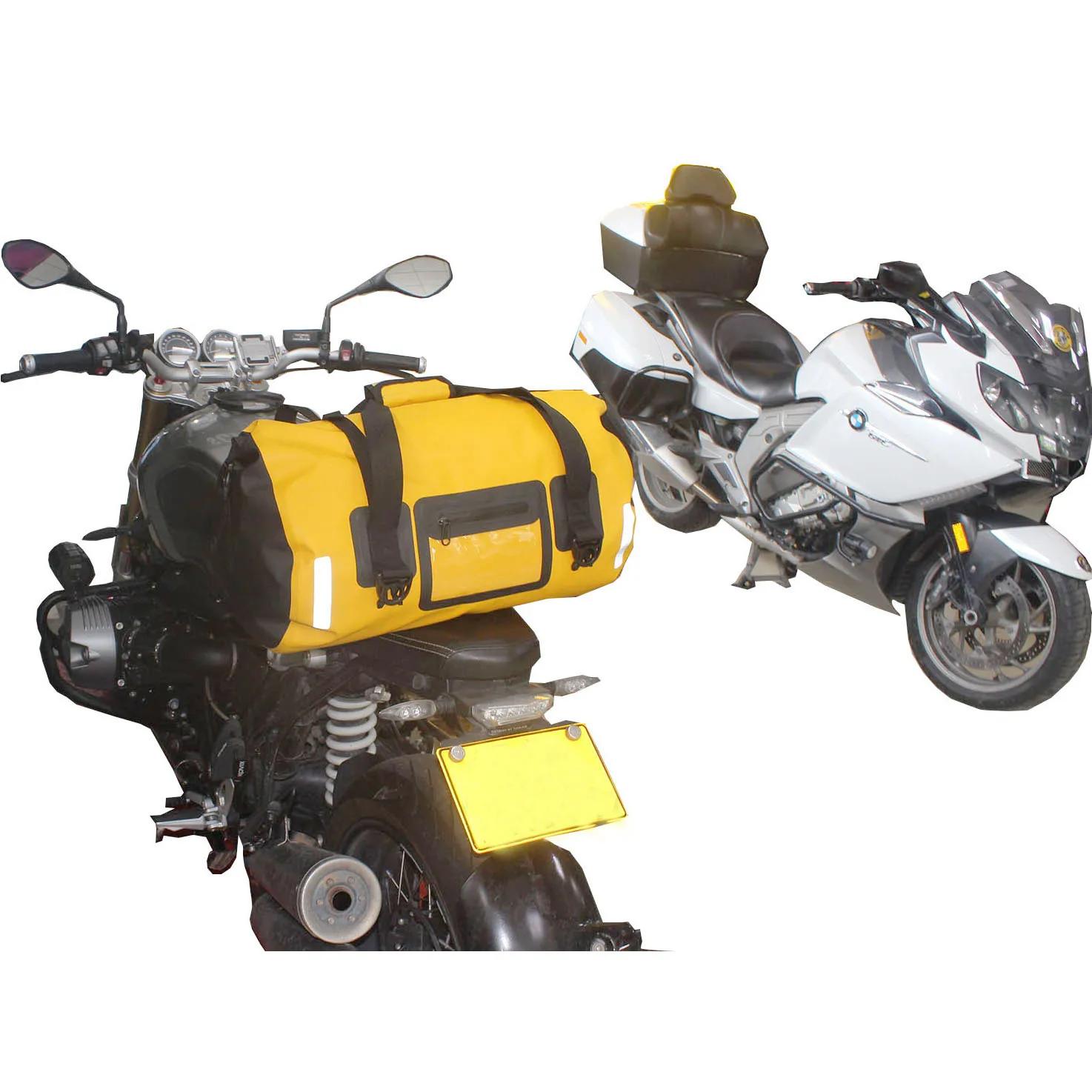 Motorcycle riding bag waterproof rear duffel dry saddle tail helmet bags