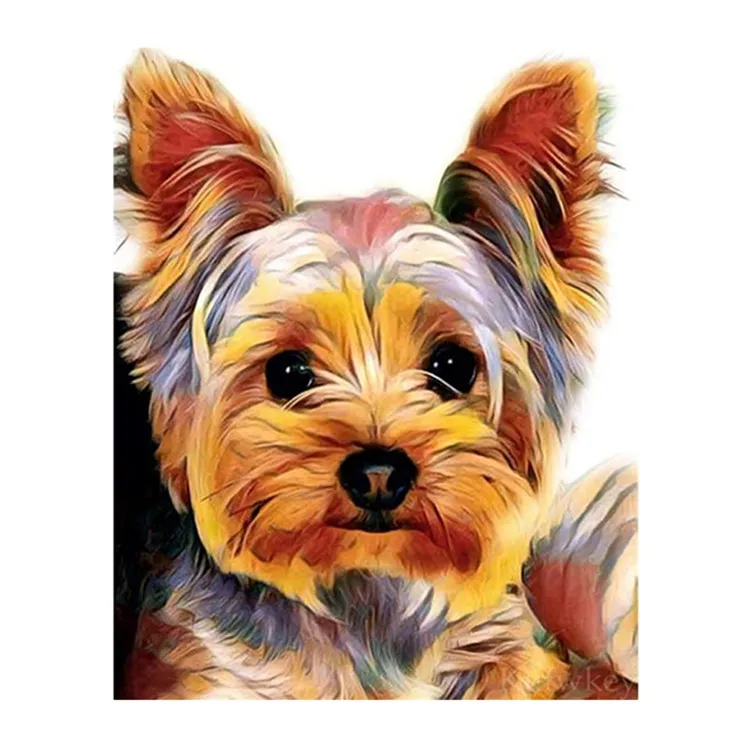 
30x40 DIY handmade wall art 5D round full diamond animal puppy diamond painting 