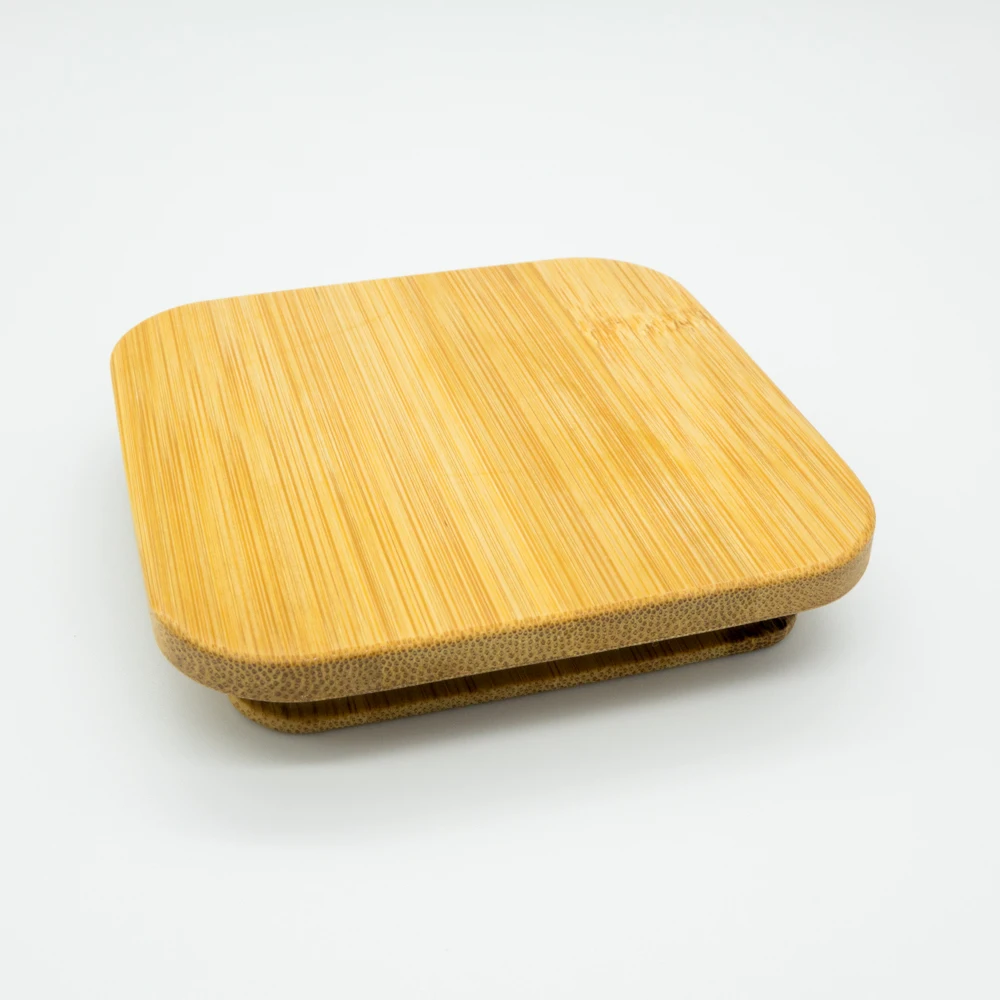 Wholesale Wide Mouth Square Bamboo Wooden Lid For 500 ml Glass Jar Borosilicate Water Bottle Storage Container