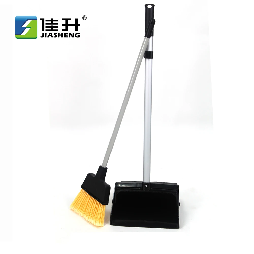 
New Colour Plastic Lobby Dustpan Broom with L Handle Dust Pan 