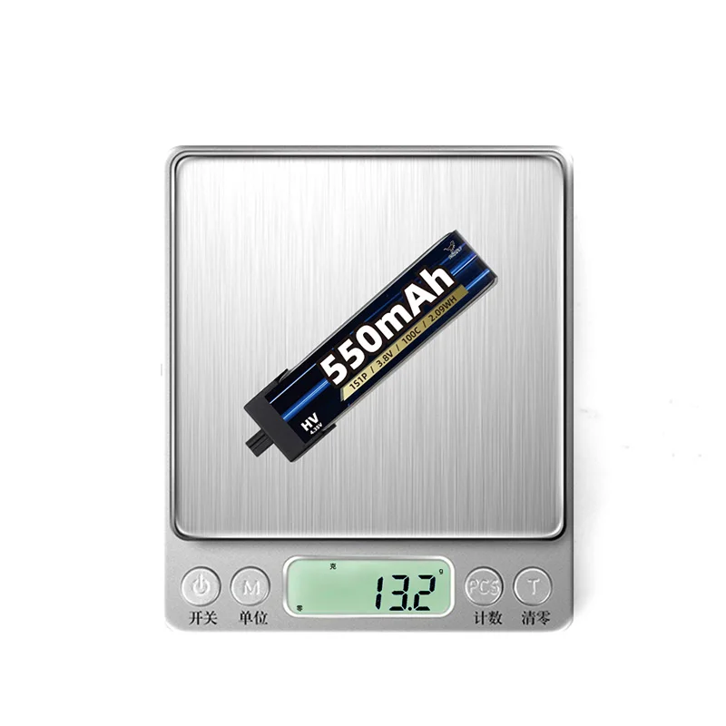 HGLRC Small Drone Battery 1S 550mAH Quadcopter Drone Battery Small Battery Pack For The Drone