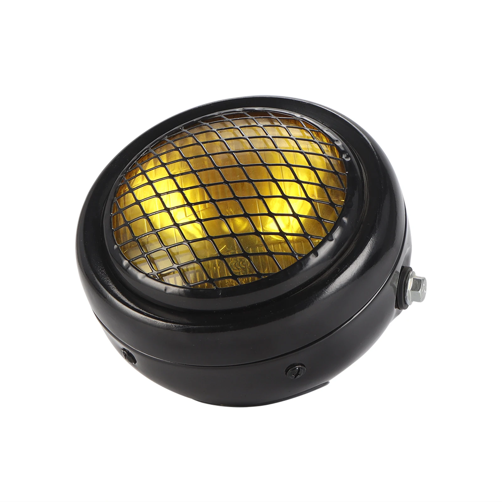 Motorcycle Modification Parts Black Motorcycle Retro High Performance Headlight With Grille