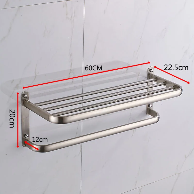 hotel style wall mount stainless steel towel rack towel shelf bathroom rack