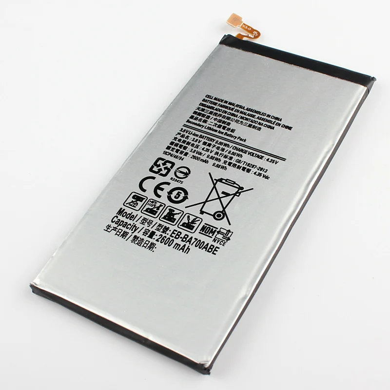 3,8 V 2600mAh Замена батареи для Galaxy A7, EB-BA700ABE ,Galaxy A7 Duos, SM-A7000 аккумулятор для мобильного телефона