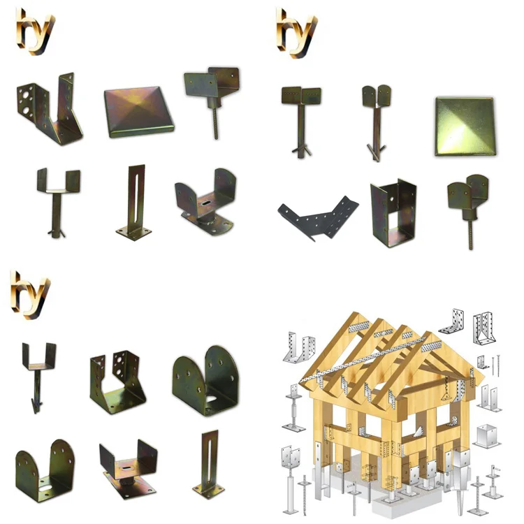 wood connector metal corner angle brackets for wood timber flat u shape