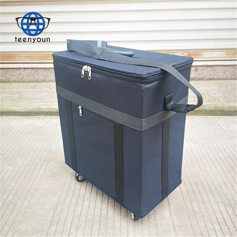 Teenyoun 2024 Ready Stock 180Pcs Oxford Cloth Trolley Case Portable Packaging Eyeglasses Display Cases Optical Frame Suitcas