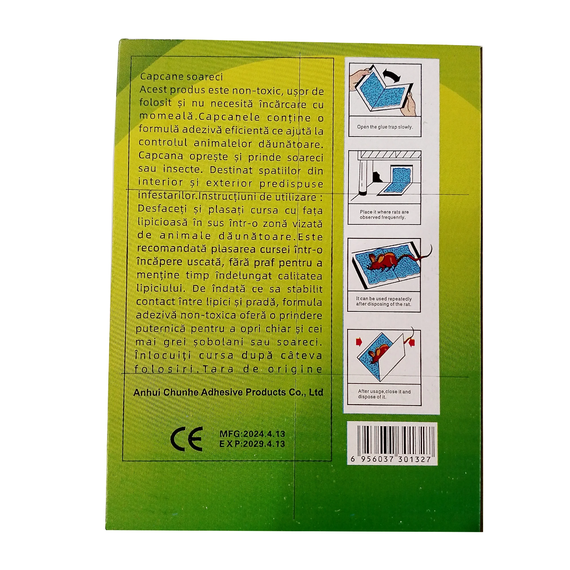 Strong Adhesive Paperboard Pre Baited Mouse Glue Trap Rat Glue Traps Sticky Trap Board Book for Mice and Rats