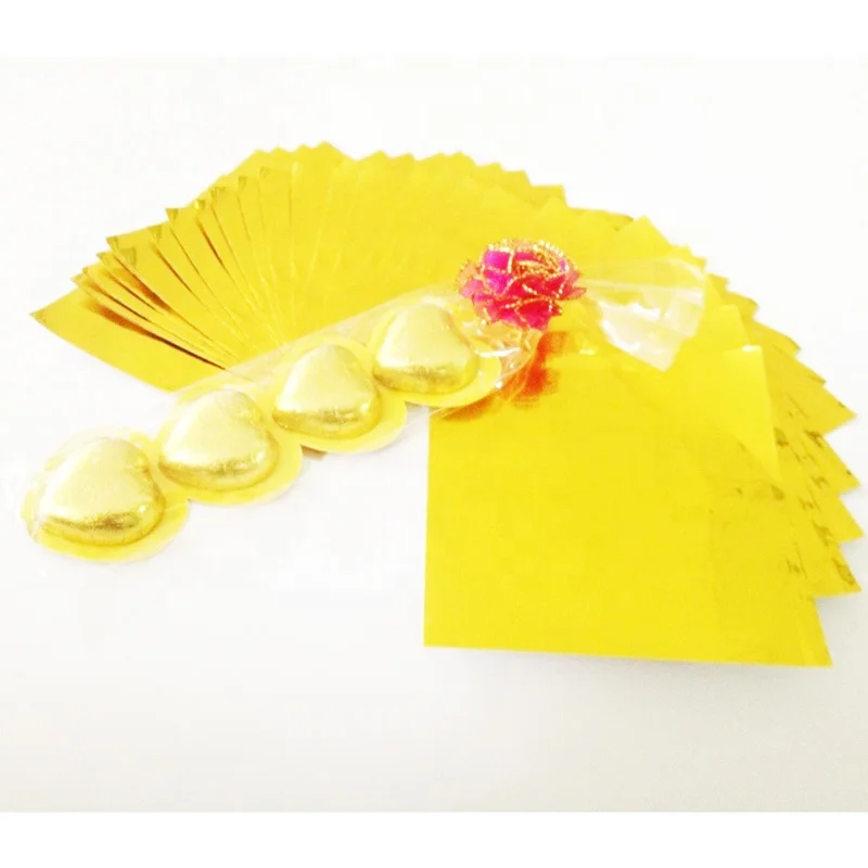 12 Micron Aluminum Foil Sheet Size 10 cm * 10 cm 100 Sheets in One Bag