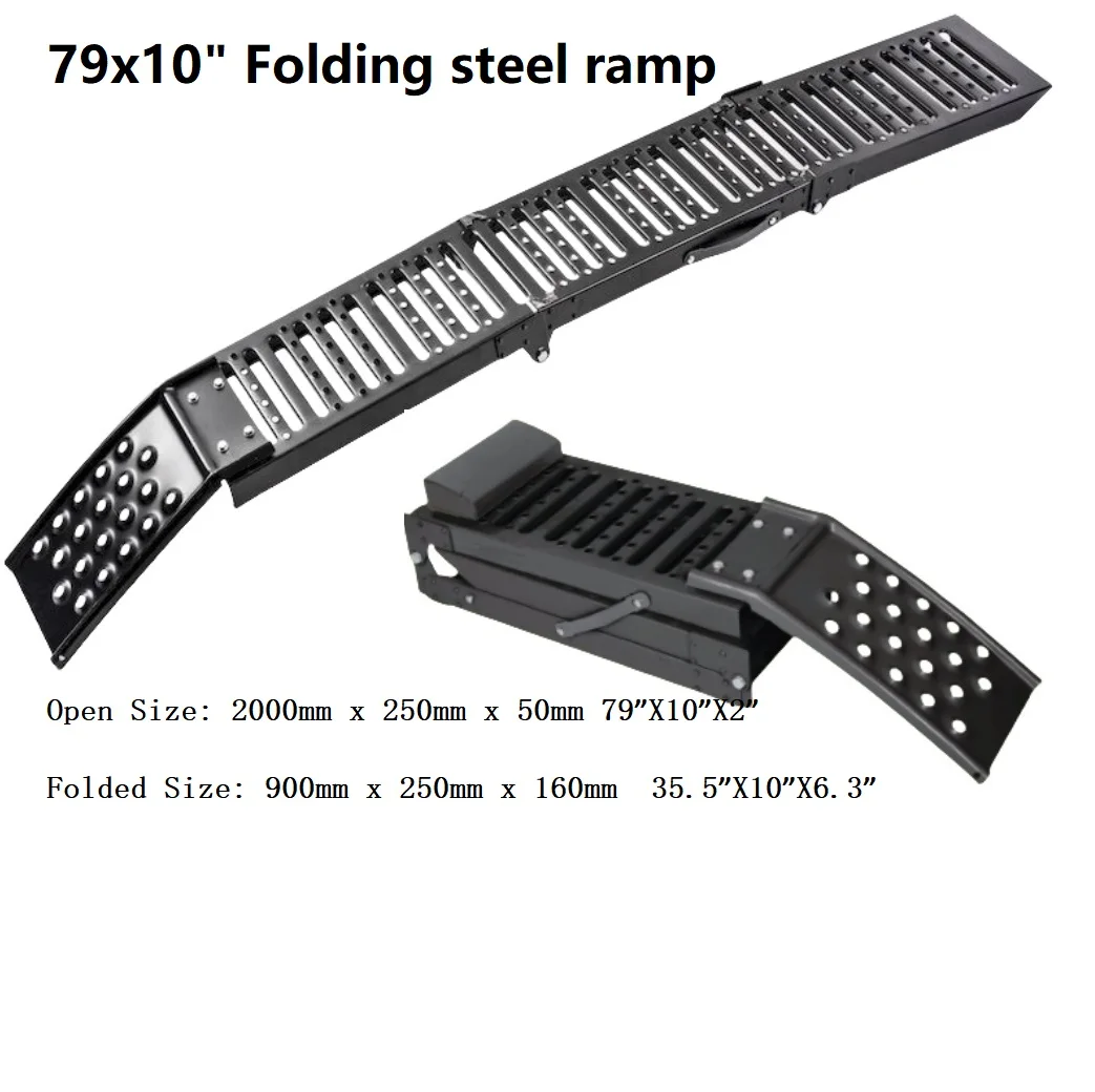 Steel Folding Ramps for Trucks/ ATV /motorcycles /lawn mowers /trailers Truck and ATV wheel riser Car Ramps