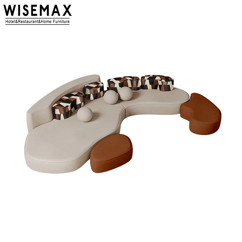 WISEMAX FURNITURE Modern design value city furniture green couch solid wood velvet fabrics 2 seater sofa for home living room