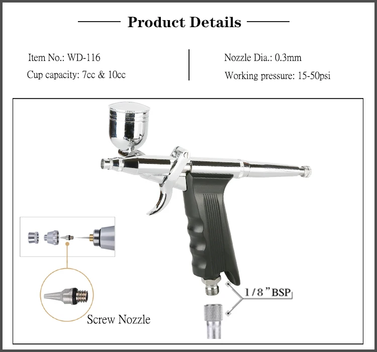 LinhaivetA nail makeup trigger airbrush kit mini air brush tattoo machine set