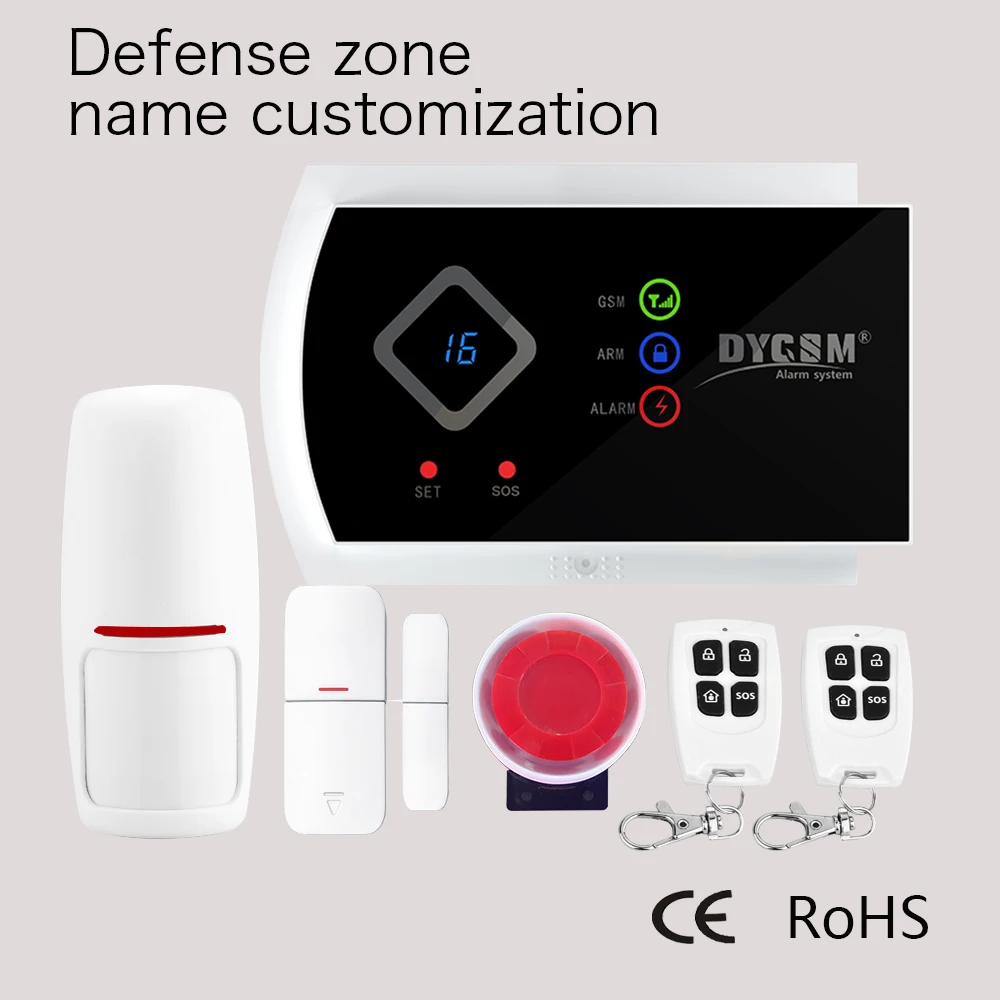 Anti thief home security wireless burglary gsm alarm 850/900/1800/1900MHz security home doors