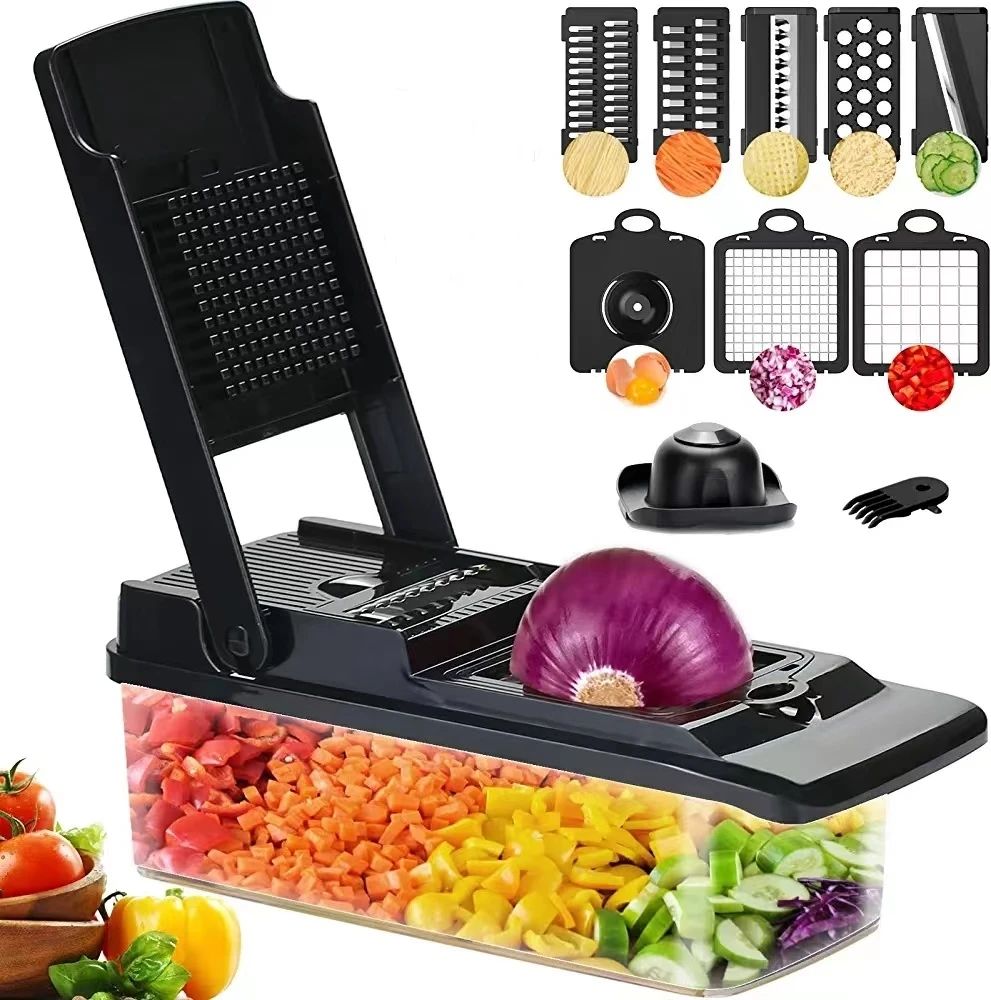 fruit & vegetable tools 12 In 1 vegetable chopper slicer food slicer vegetable cutter chopper onion chopper Mandolin slicer