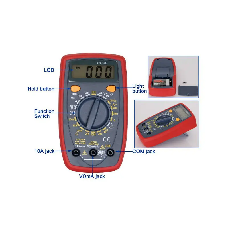 Chinese manufacturer multimeter LCD multimeter micro ammeter, multimeter digital meter