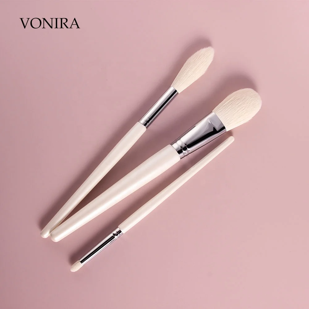 Vonira 9 Pcs Eyeshadow Foundation Powder Eye Blending Eyelash Brow Make Up Brush Cosmetic Beauty Tool Kit Hot Makeup Brushes Set
