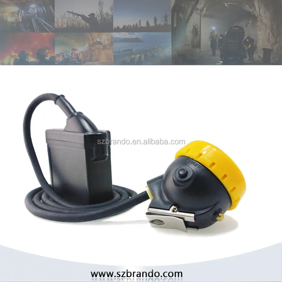 6.6Ah Cord Miner Safety Hard Hat Lamp Explosion Proof Ip67 Waterproof Coal Mining Cap Lamp 12000lux Kl5m