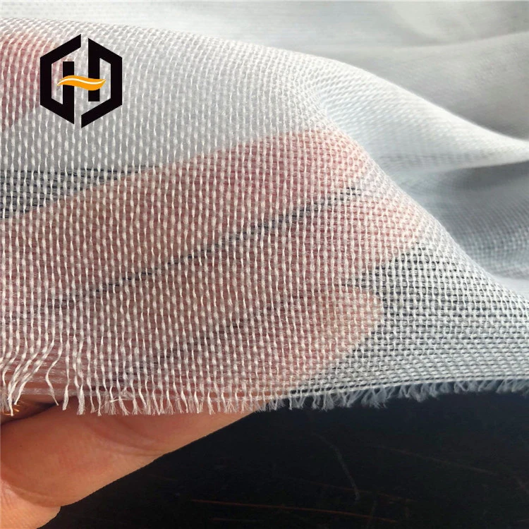 Polyester backing scrim net white scrim plain grid fabric composite for leather