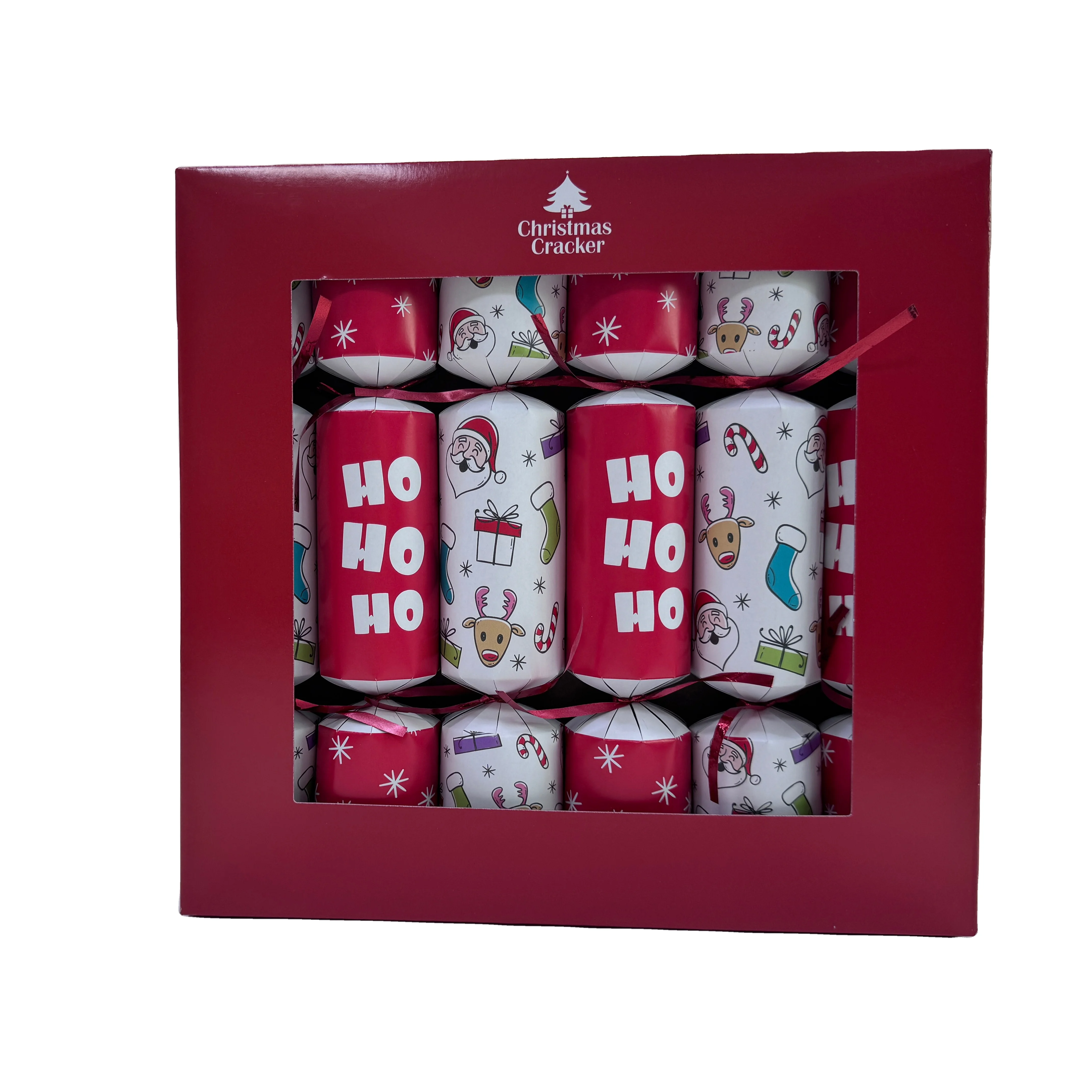 Festive Surprise Funky Family Christmas Crackers With Gifts Snaps