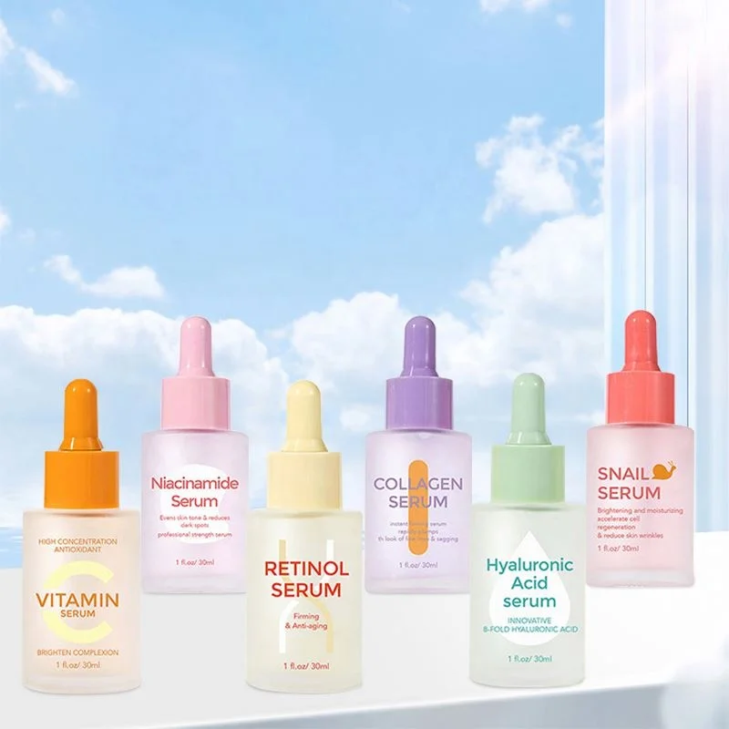 Natural Vitamin C Hyaluronic Acid Niacinamide CollagenAnti AgingWrink ReduceFine Line lesmoisturizing hydratingskinCare Serum