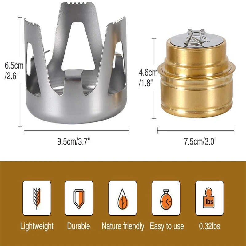 KingGear Outdoor Burners mini Portable Alcohol Stove Picnic camping stove