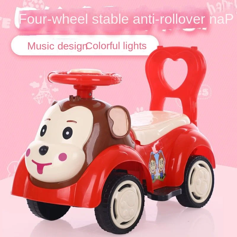 Baby Twister Car Children with Music Scooter 1-3 Years Old Toys 6 Girls Yo-yo Car Four Wheels Can Sit Slide
