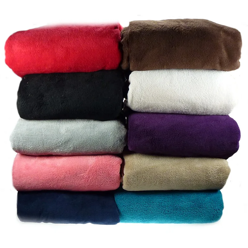 Factory Direct solid color thickened flannel coral fleece Four Seasons blanket custom color gift blanket