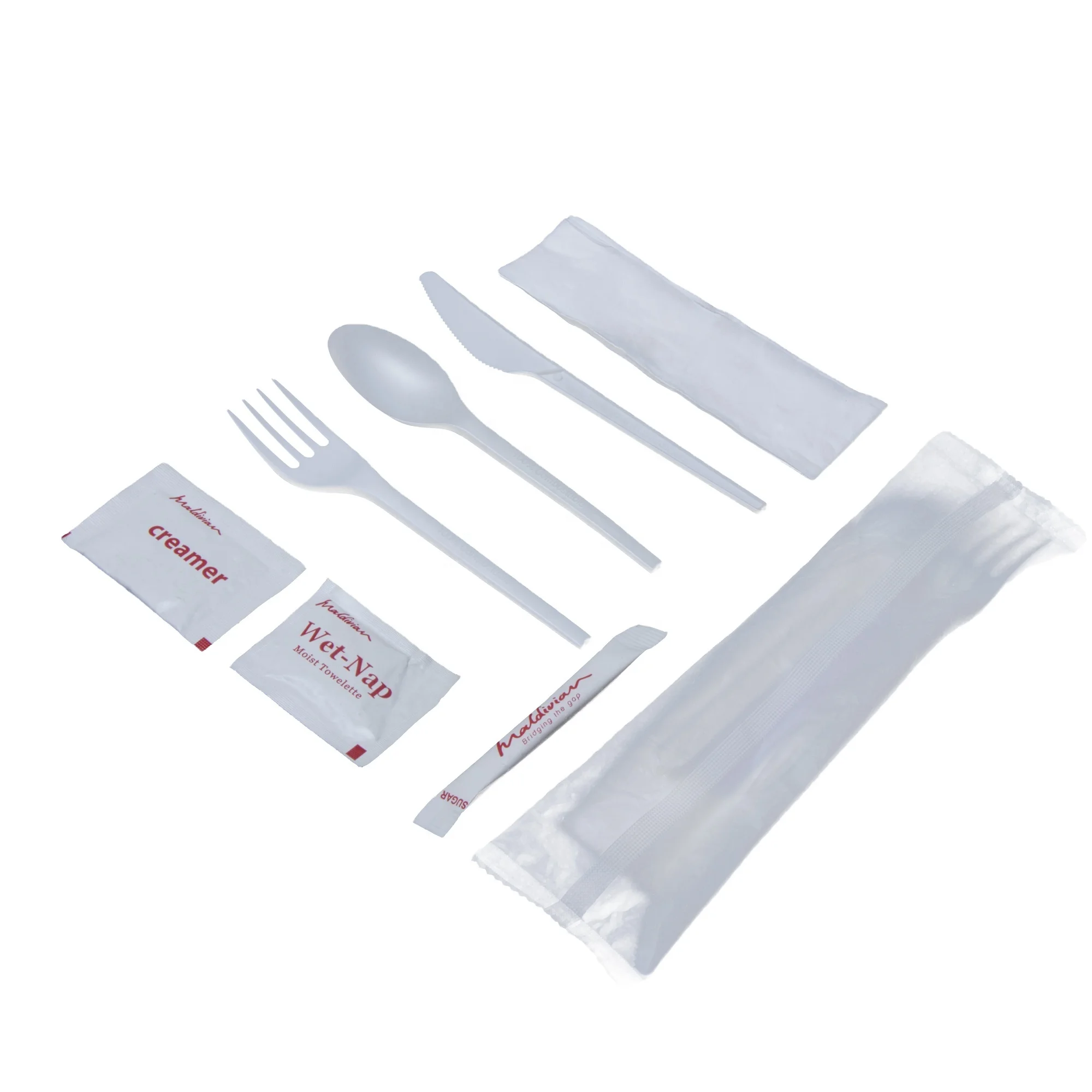 Eco friendly 100% compostable CPLA biodegradable cutlery set