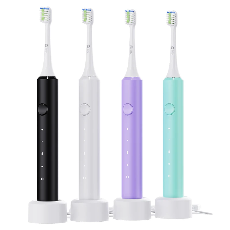 
IPX7 Waterproof Rechargeable Travel SonicToothbrushes Black White OEM Adult Dupont Electric Toothbrush 