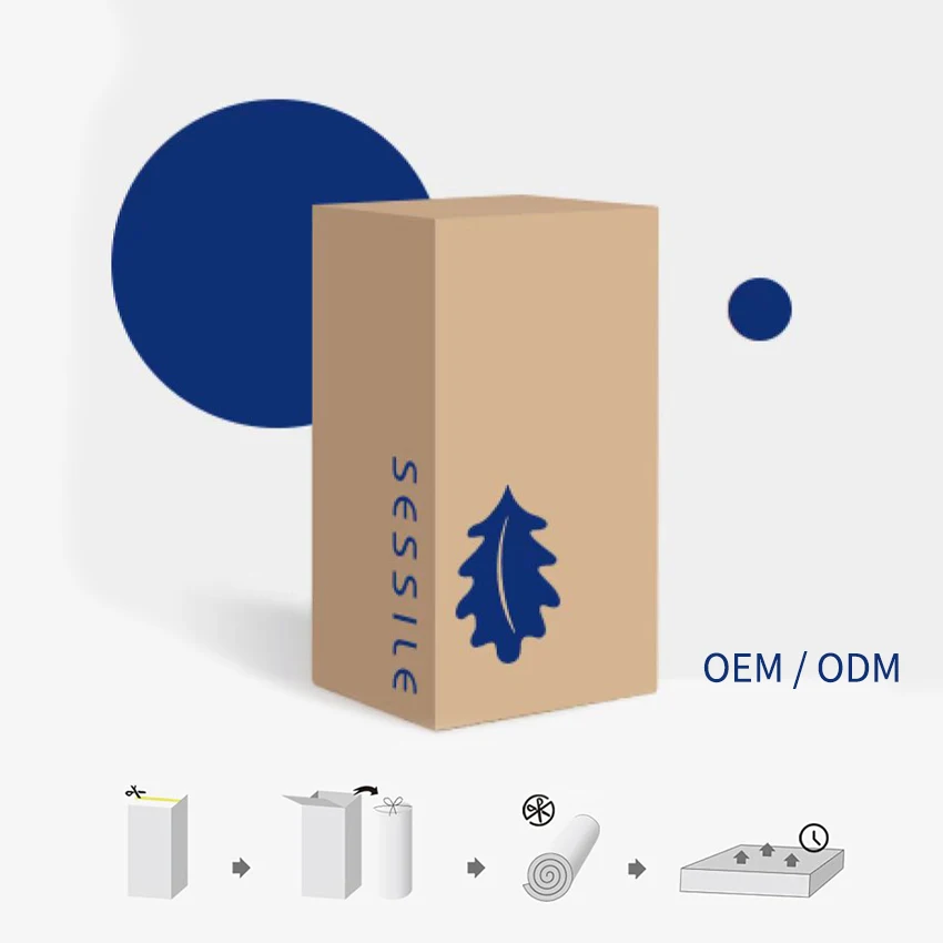 Pocket Coil Mattress Custom Orthopedic Mattress With Natural Latex Vacuum Pack In A Box Hypo-allergenic Mattress