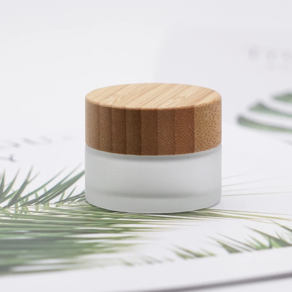 Luxury Glass Cosmetic Jars 30g 50g 100g Empty Glass Body Cosmetic Containers