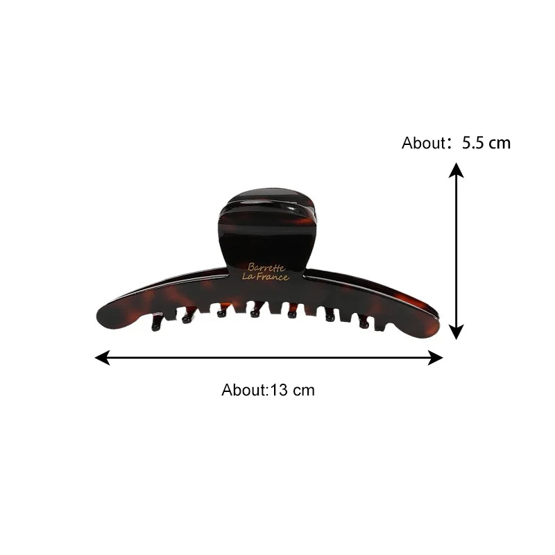 13cm Acetate Hanger Leopard Print Oversized Nordic Clips Shark Hair Claw Light Luxury Clamps for Girl Women