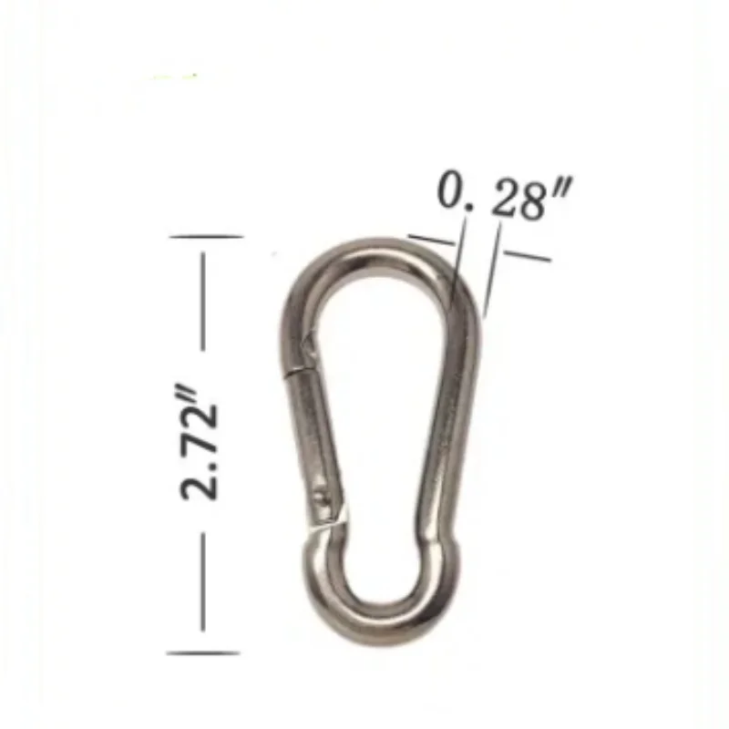 Quick safety Hook D Carabiner Hooks Spring Snap Clip Keychain Climbing Buckles