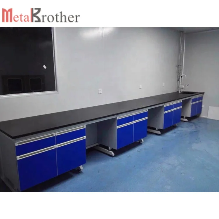 School Student Lab Furniture Chemical Laboratory Workbench steel Wood Laboratory Work Table