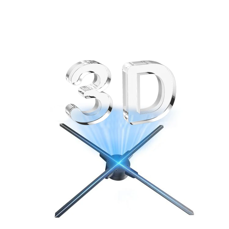 New 4 Blades Holographic Display 1920*1080 Spinning 3D Projector Hologram Fan Propeller Wholesale China