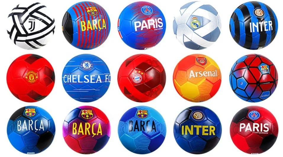 2020 Wholesale Custom Logo PU Leather Thermal Bonded Match Soccer Football futsal ball for Training