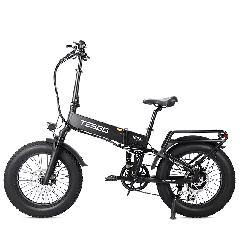 Free Shipping Electric Bike Electric Bicycle Moped With 20' Fat Snow Tire 48V 500W  Oil Disc Brake 8 Class Speed For Adults