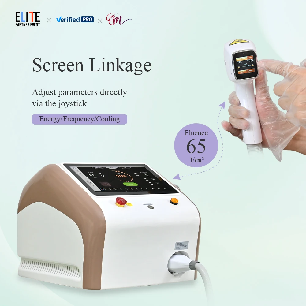 screen linkage system dream 1 handles 3 wavelength Portable Diode Laser Hair Removal Machine