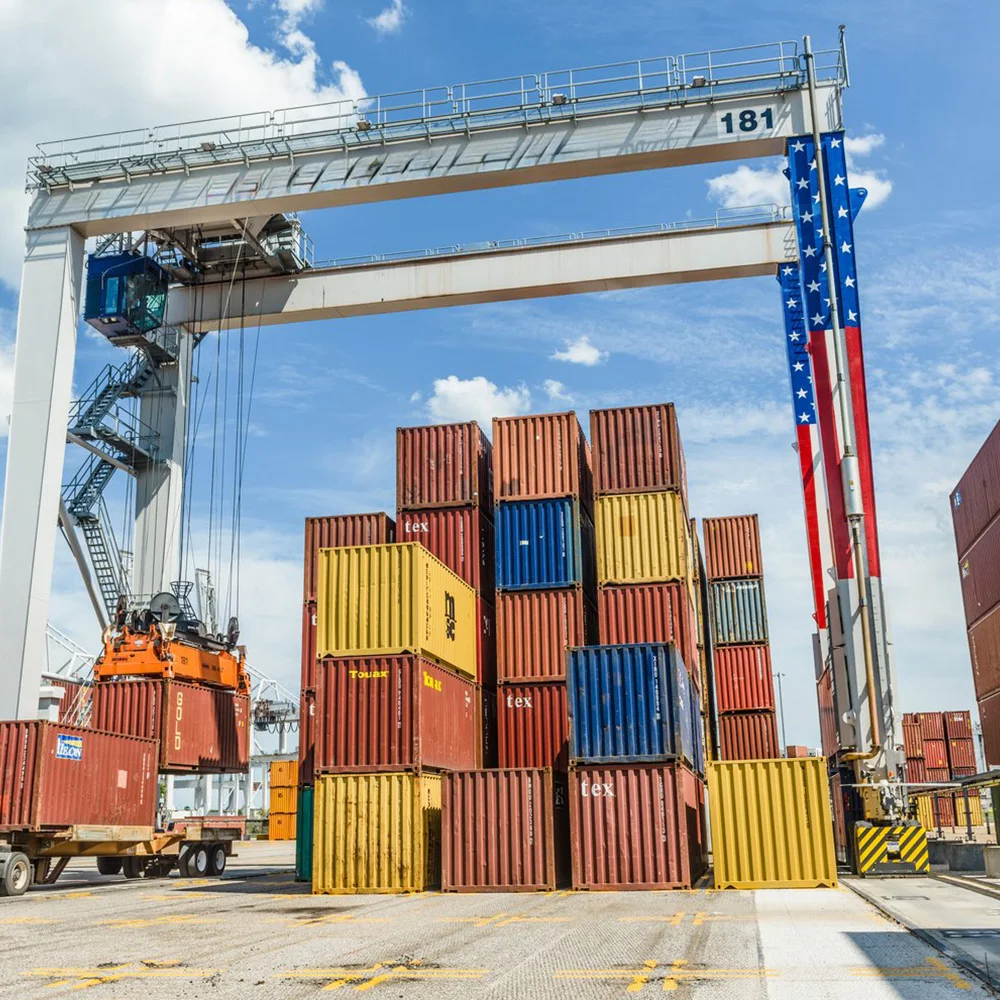 RTG Rubber Tyred 25 Ton Harbour Handling Mobile Container Gantry Crane