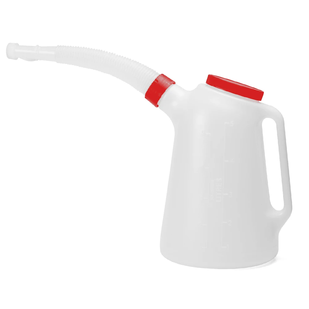 Universal 5 Litre Measuring Jug with Long Flexible Spout Motorcycle Accessories oil Pouring Can