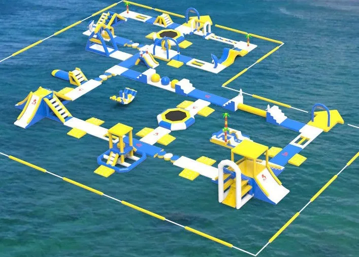 New inflatable sea water park games, lake amusement water park floating park for sale