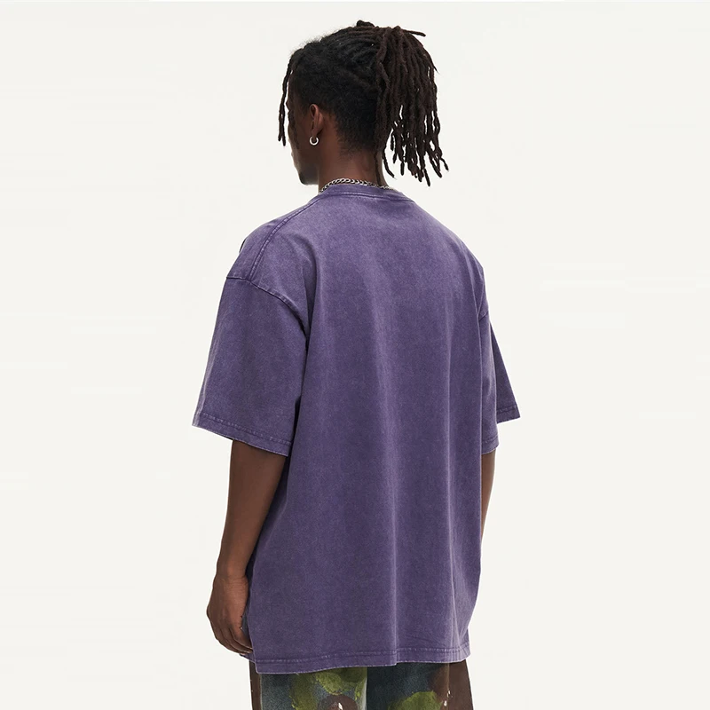 Wholesale tshirts tee 100 Cotton Acid Wash tshirts Oversized unisex Tshirt 300G Heavyweight T Shirt for Men Custom Blank T Shirt