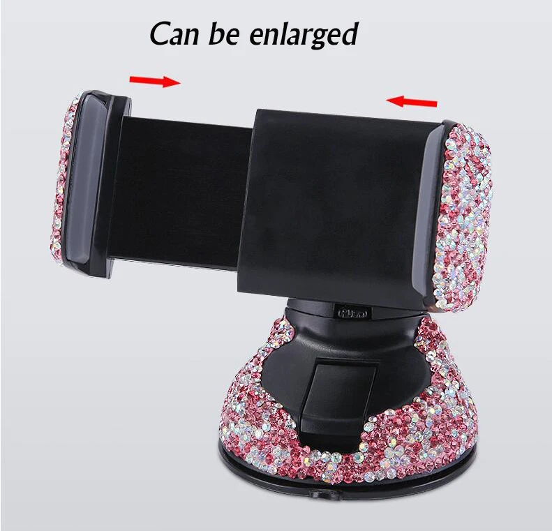 Роскошные Универсальный Автомобильный держатель для телефона с бриллиантами навигации Кронштейн мобильного iPhone Samsung Huawei