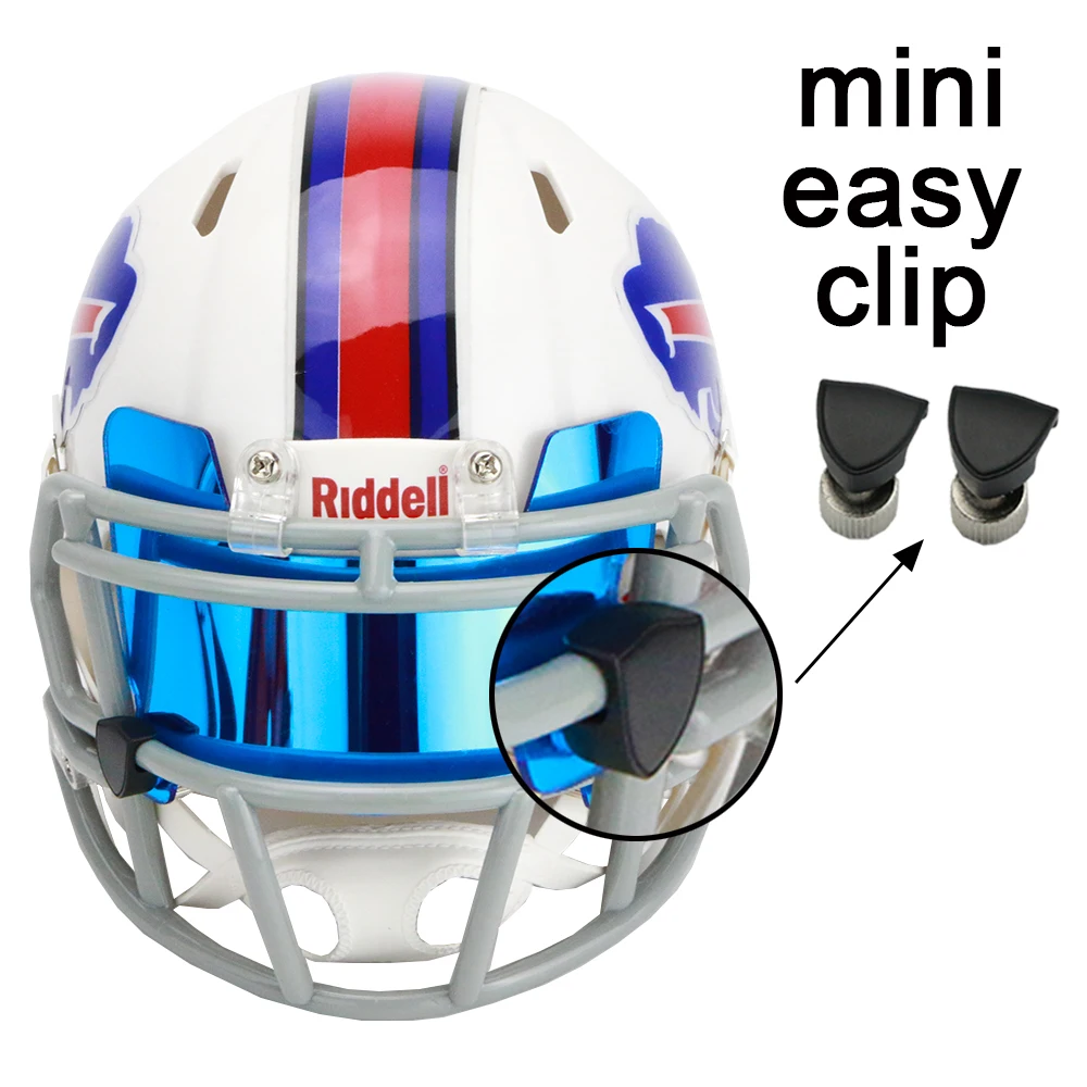 Mini Size Football Helmet Visor Smoke Silver Mini Visor with Clip