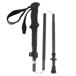 Custom 5-piece Telescopic and Folding Aviation carbon fiber  Trekking poles Hiking walking Sticks