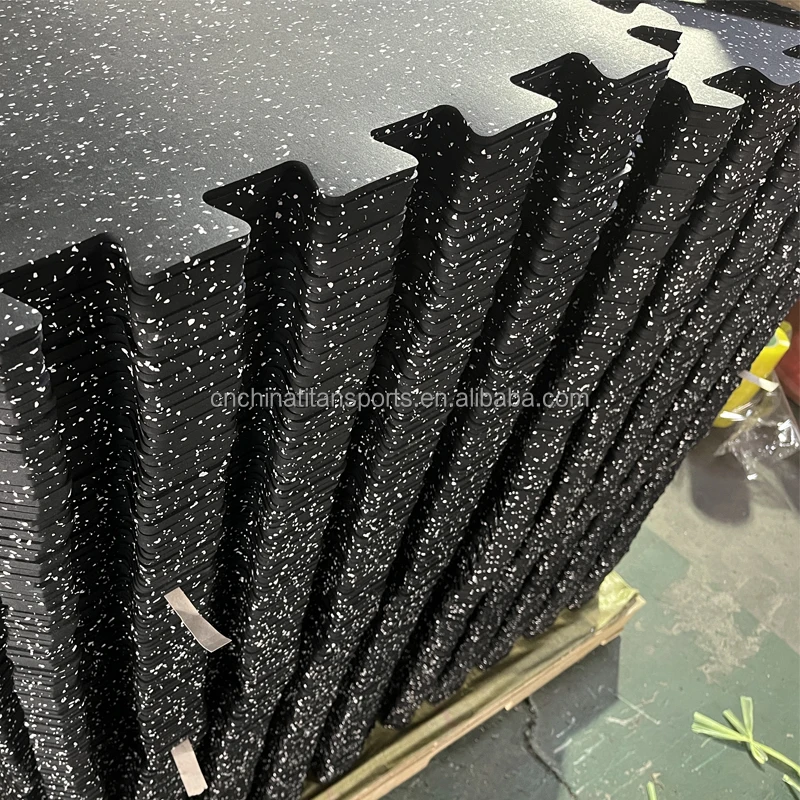 High Density Non Toxic Interlocking Gym Rubber Flooring Puzzle Rubber mat