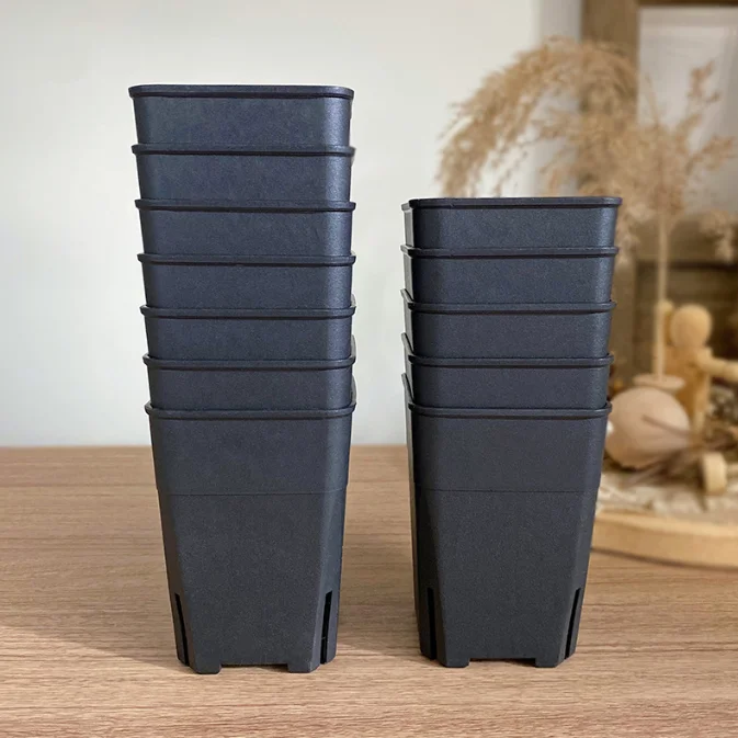 Поставка с завода квадратные пластиковые горшки для растений бонсай высоким разрезом контейнер цветочных Горшков