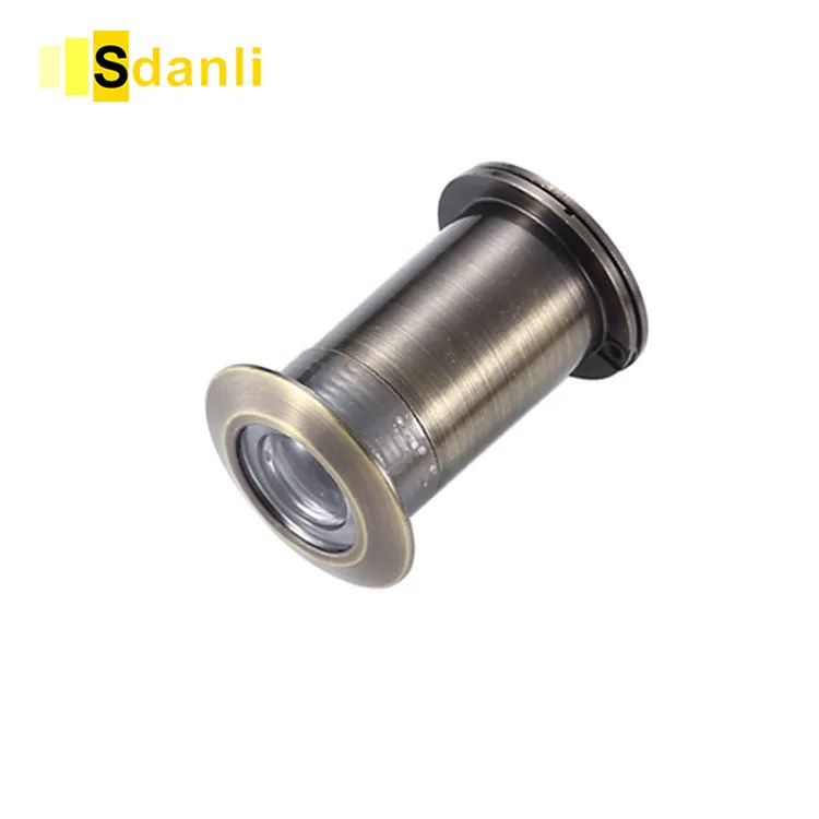 High Quality Zinc Alloy Brush Nickel Cat Eye Hole Door Peep Hole Adjustable Door Viewer For Hotel