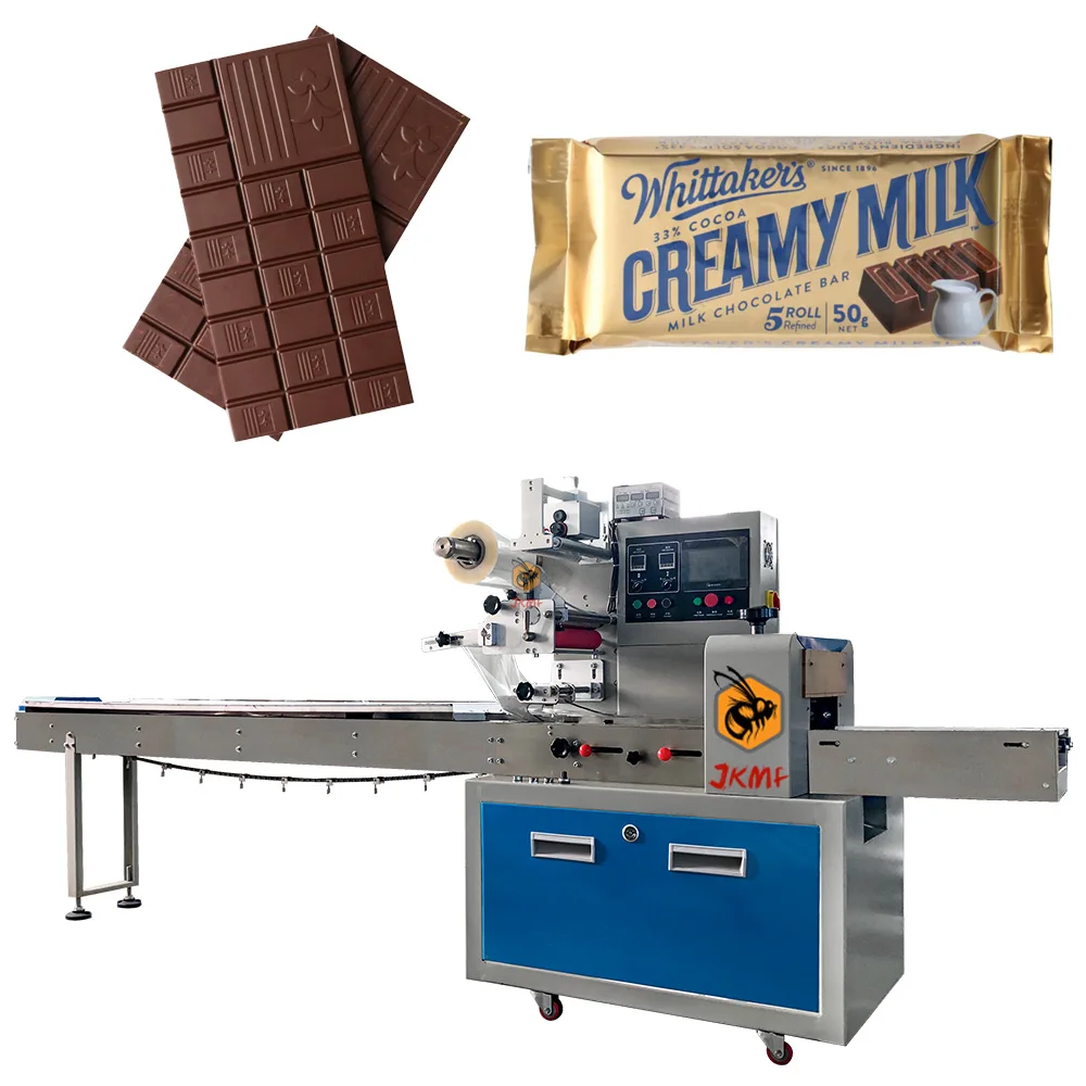 Horizontal Flow Wrapping Bar Packing Machine for Chocolate Bar Protein Bar Packing Machine
